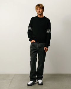 STRIPE RAGLAN CREW
