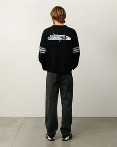STRIPE RAGLAN CREW