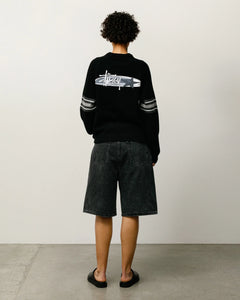 STRIPE RAGLAN CREW