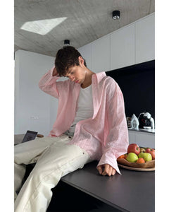70s Summer Salmon Shirt