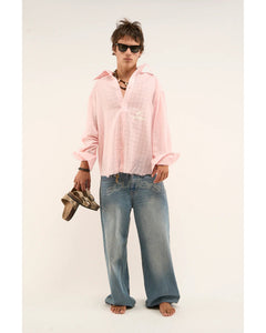 70s Summer Salmon Shirt