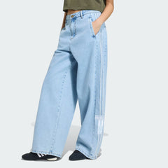 ADIBREAK MID-RISE WIDE-LEG DENIM PANTS