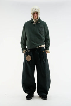 Monogram Shell Black Pants