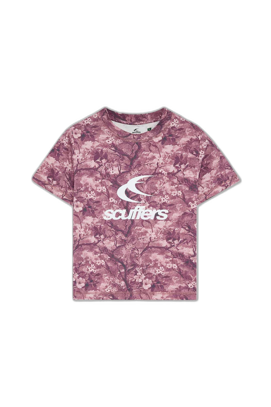 Real Flower Burgundy Fitted T-Shirt