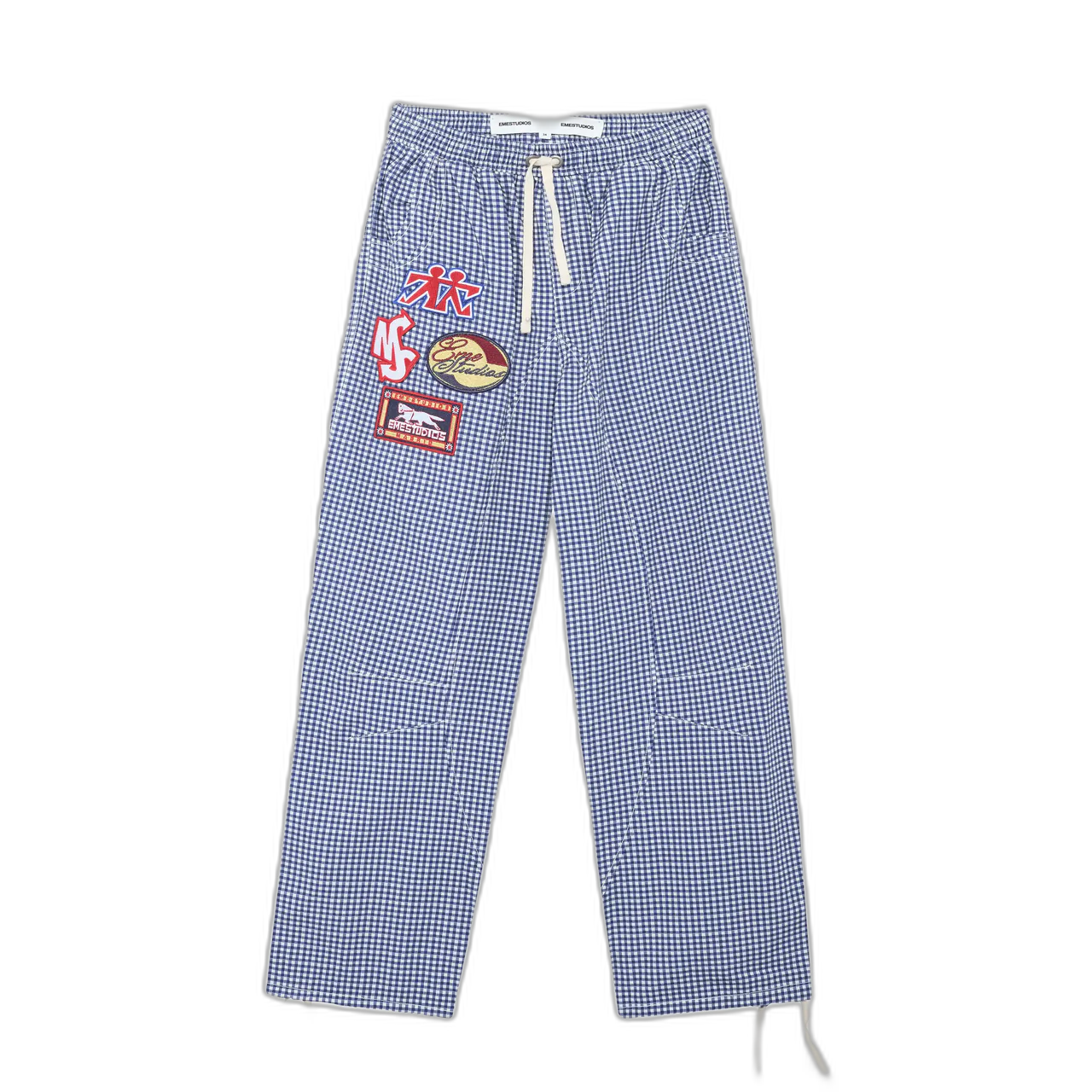 Patches Vichy Indigo Cargo Pants