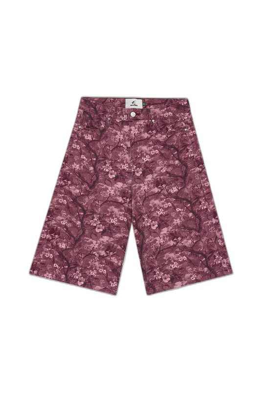 Real Flower Burgundy Jumbo Shorts