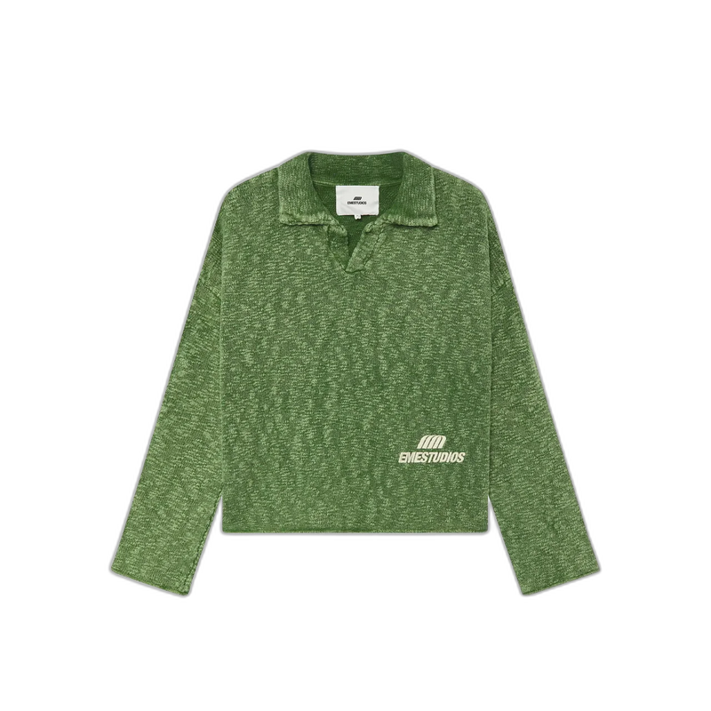 Kiff Bottle Distressed Knit Polo