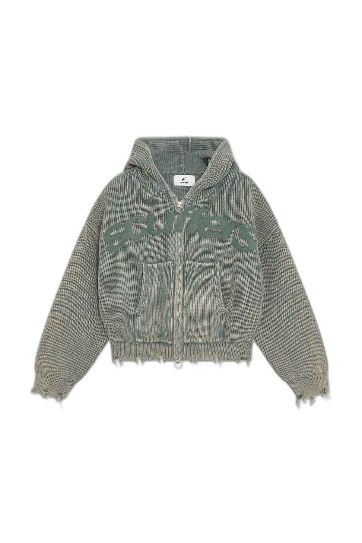 Buzz Dusty Green Knit Zipper