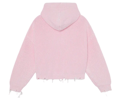 New Light Pink Buzz Knit Zipper