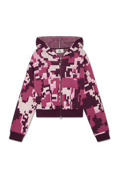 Mosaic Pink Knit Zipper