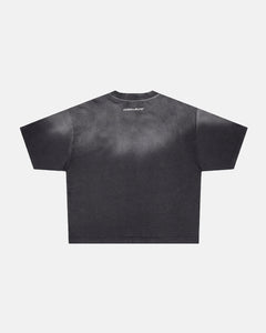 CROSSED SCRIPT TEE BLACK — vista posterior de la prenda