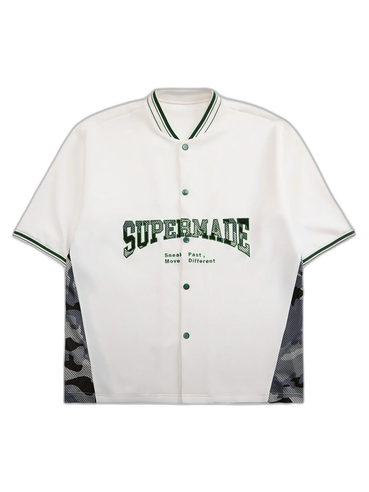 Original Camouflage Spliced Baseball T-Shirt