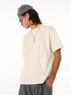 Functional Deconstructed Split Short-Sleeved T-Shirt - Albaricoque