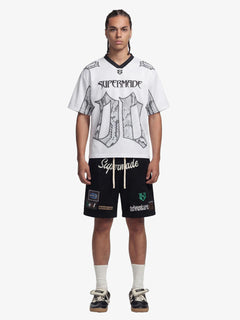 Street Graphic Drawstring Shorts - Negro