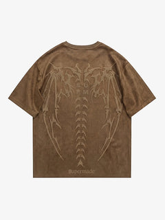 Skeleton Vintage T-shirt - Café