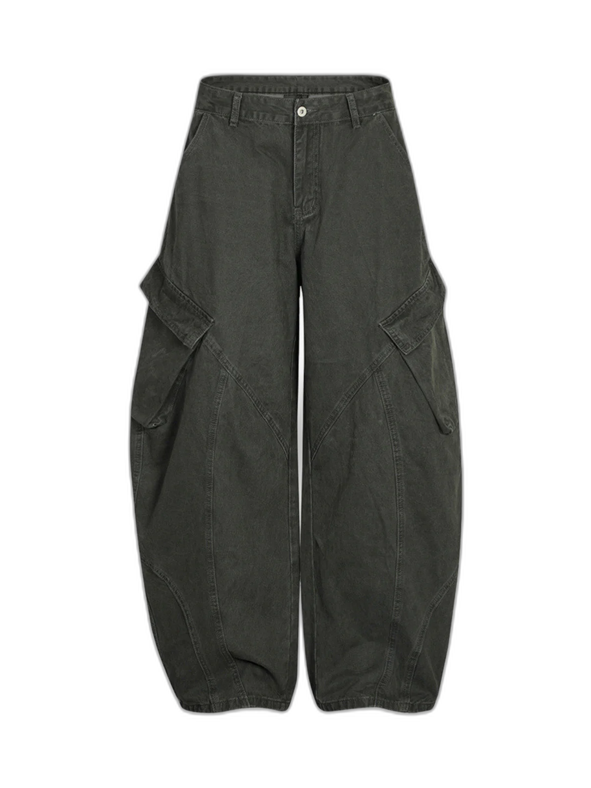 Patchwork Multi-Pocket Workwear Casual Machete Pants