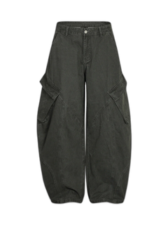 Patchwork Multi-Pocket Workwear Casual Machete Pants - Gris oscuro