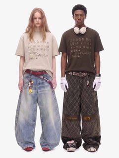 Hand-Drawn Numeric Jersey T-Shirt - Coffee