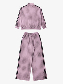 Supermade Vintage Distressed NO.3 Stand Collar Tracksuit - Rosa