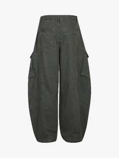 Patchwork Multi-Pocket Workwear Casual Machete Pants - Gris oscuro