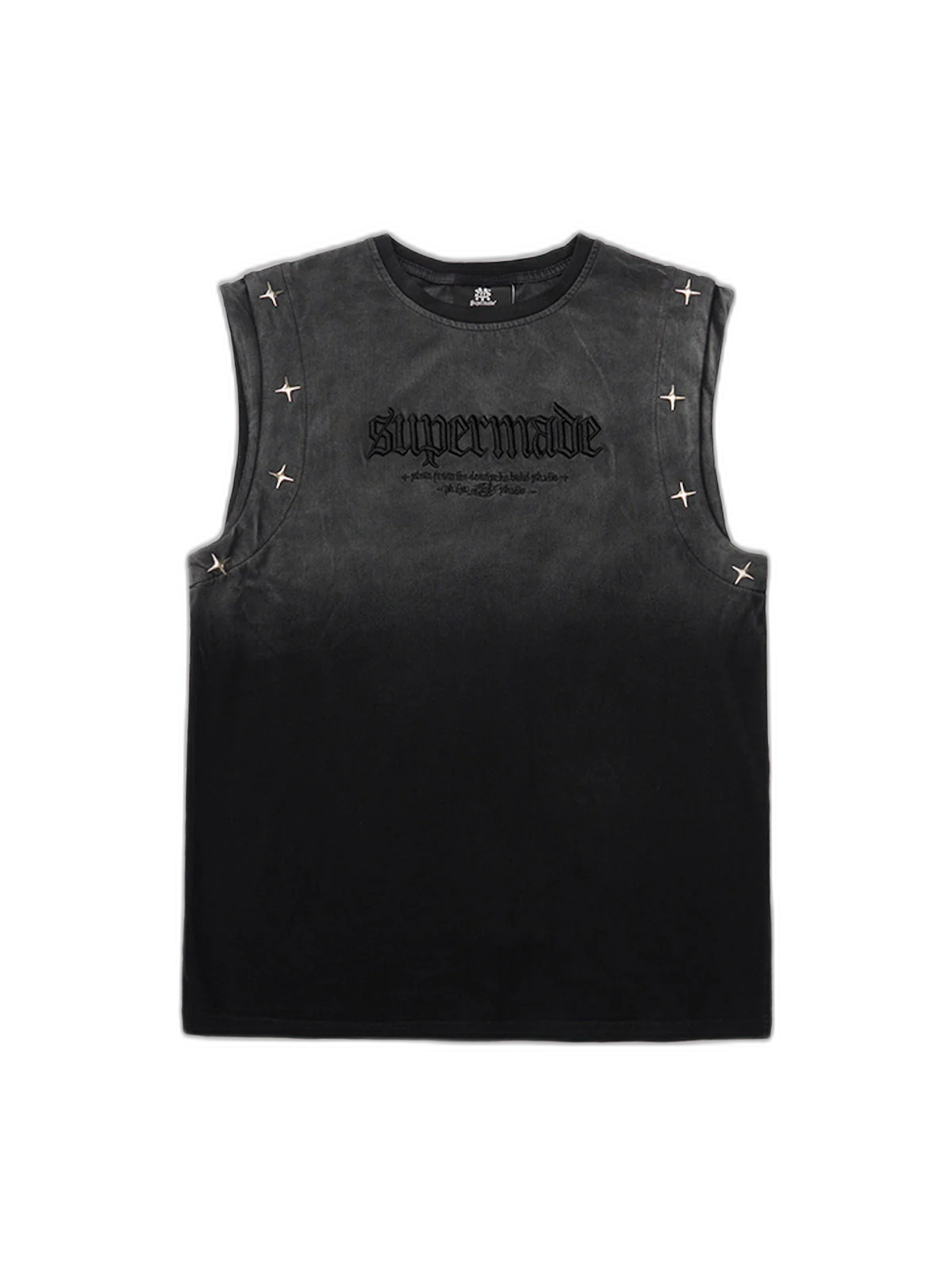 Jersey Knit Gradient Embroidered Stars Tank Top
