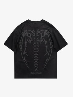 Skeleton Vintage T-shirt - Negro