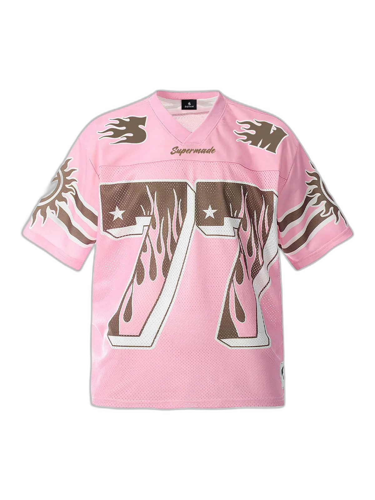 Pink Flame Print Jersey T-shirt
