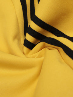 Fleece Vintage Side Stripe Drape Paratrooper Machete Wide Leg Pants - Amarillo