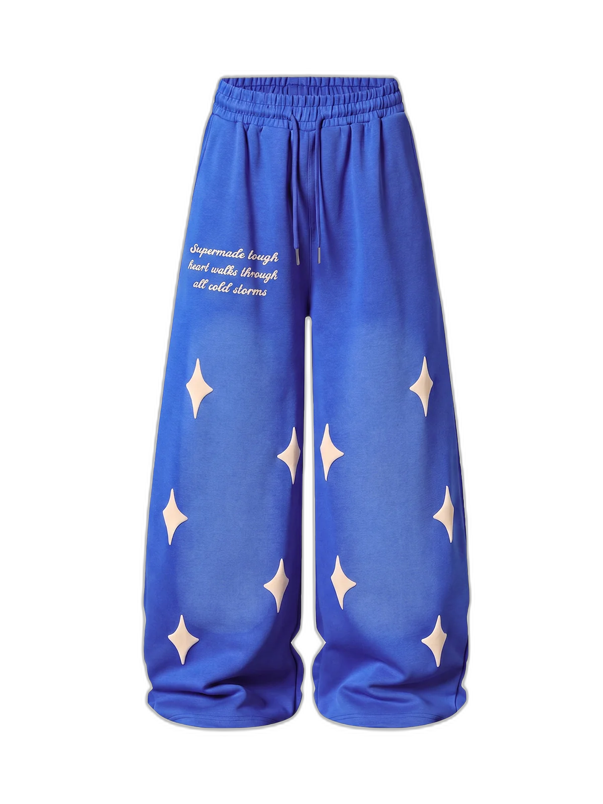 Spray Paint Star Print Distressed Sweatpants