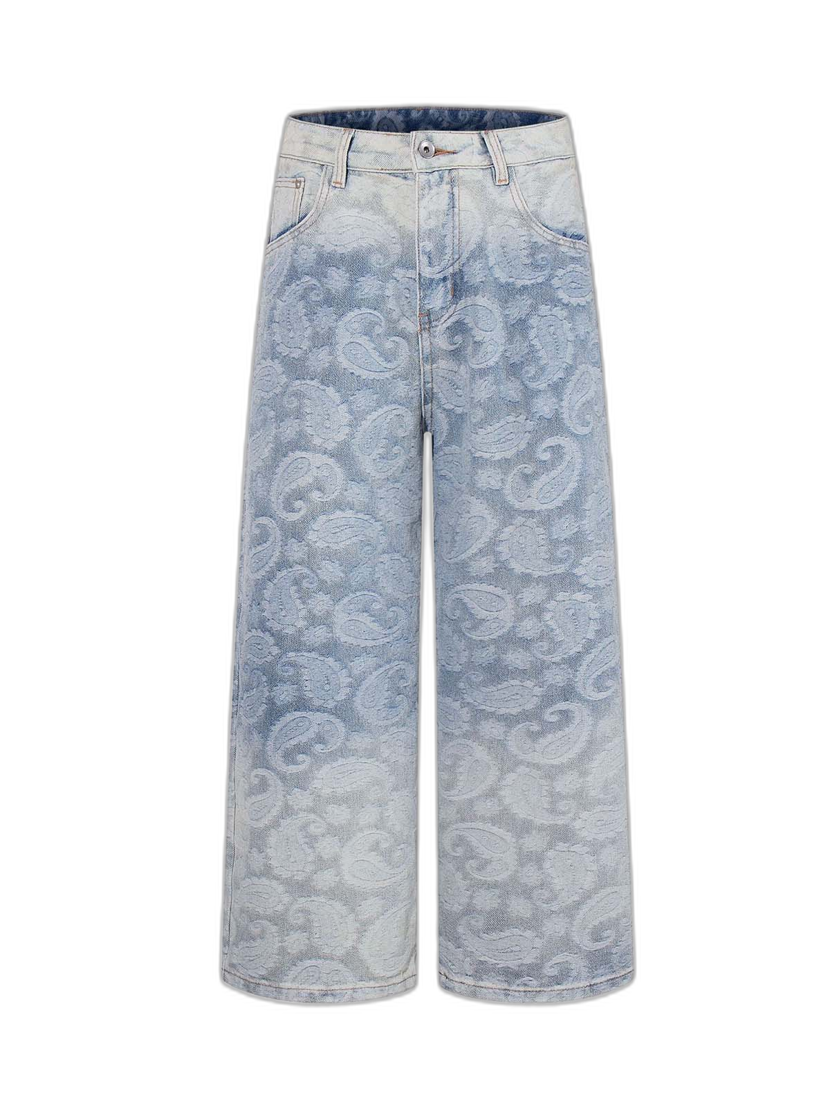 Floral Jacquard Denim Jeans