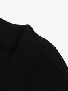 Skeleton & Melted Heart Graphic Waffle Knit T-Shirt - Negro