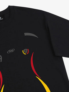 Retro 09 Graphic Crest Print T-Shirt - Negro