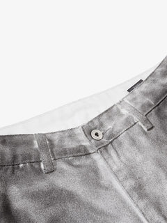 Distressed Dirty Wash Text Graphic Star Trim Straight Leg Pants - Gris