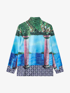 Vintage Roman Pillar Seascape Shirt - Photo Color