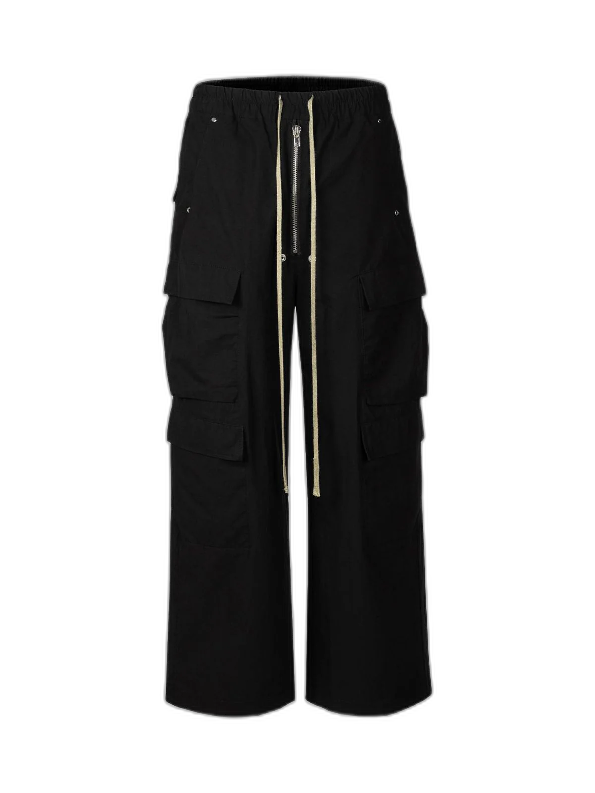 Woven Multi-Pocket Baggy Flared Pants