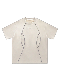 Functional Deconstructed Split Short-Sleeved T-Shirt - Albaricoque