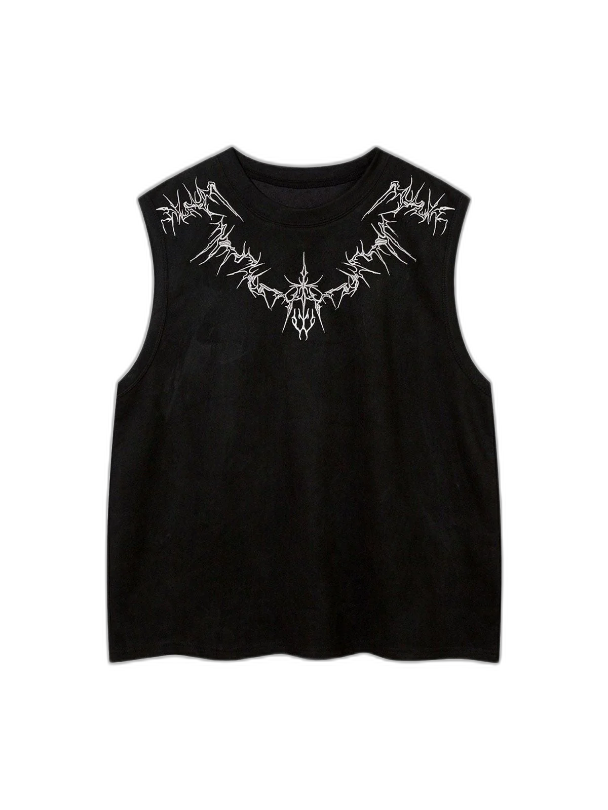 Suede Thorn Embroidered Vest