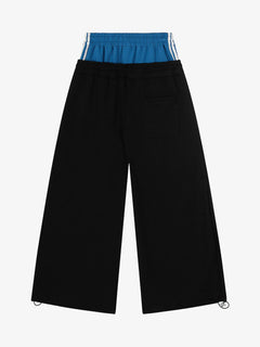 Vintage Paratrooper Layered Look Sweatpants - Negro