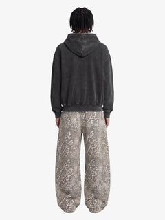 Street Leopard Camouflage Pleated Barrel Jeans - Leopardo