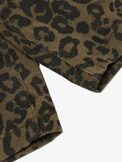 Leopard Print Cotton Wide Leg Shorts - Leopardo