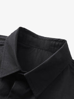 Oversized Graphic Cartoon Letter Print Short-Sleeve Shirt - Negro