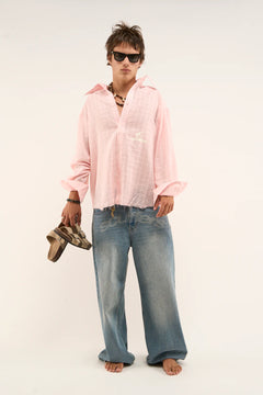 70s Summer Salmon Shirt