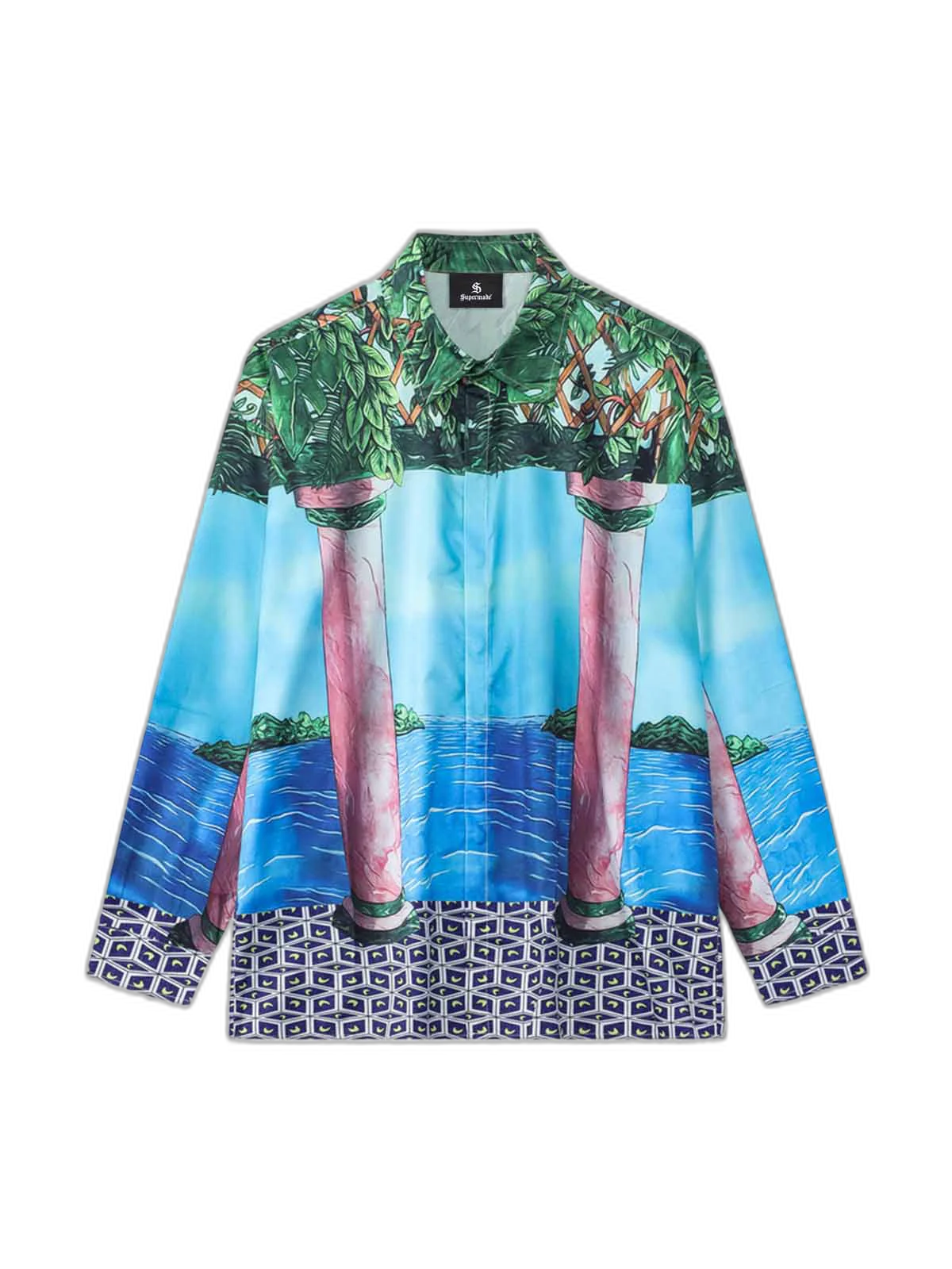 Vintage Roman Pillar Seascape Shirt