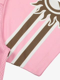 Pink Flame Print Jersey T-shirt - Rosa
