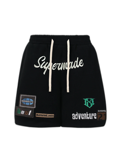 Street Graphic Drawstring Shorts - Negro