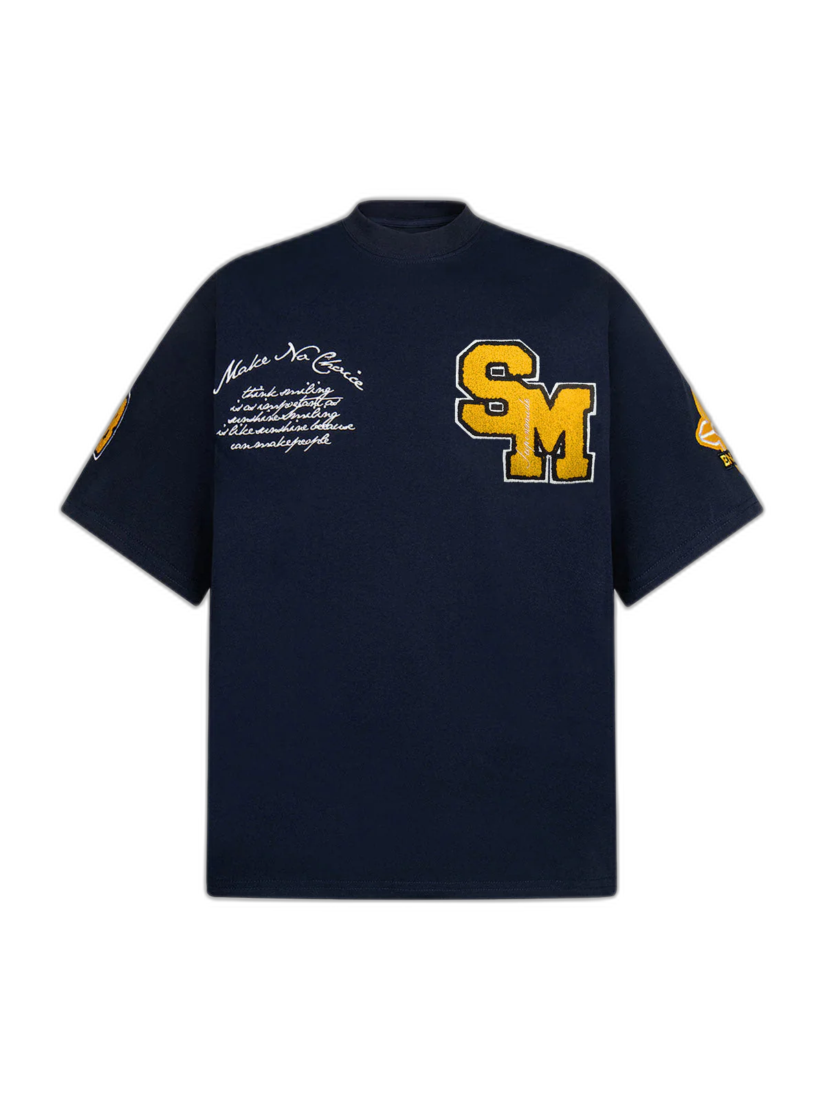 Retro Motorcycle Style Heavy Patch Embroidered T-shirt