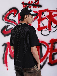 Skeleton Vintage T-shirt - Negro