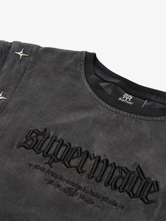 Jersey Knit Gradient Embroidered Stars Tank Top - Negro