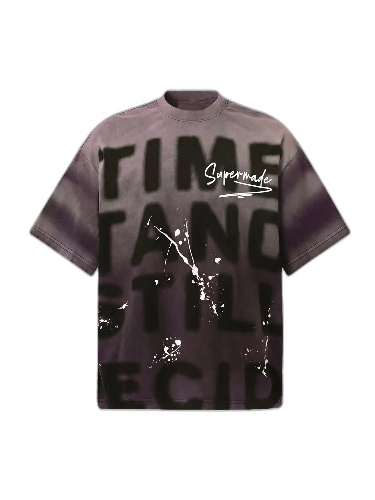 Ink Splash Letter Print T-shirt