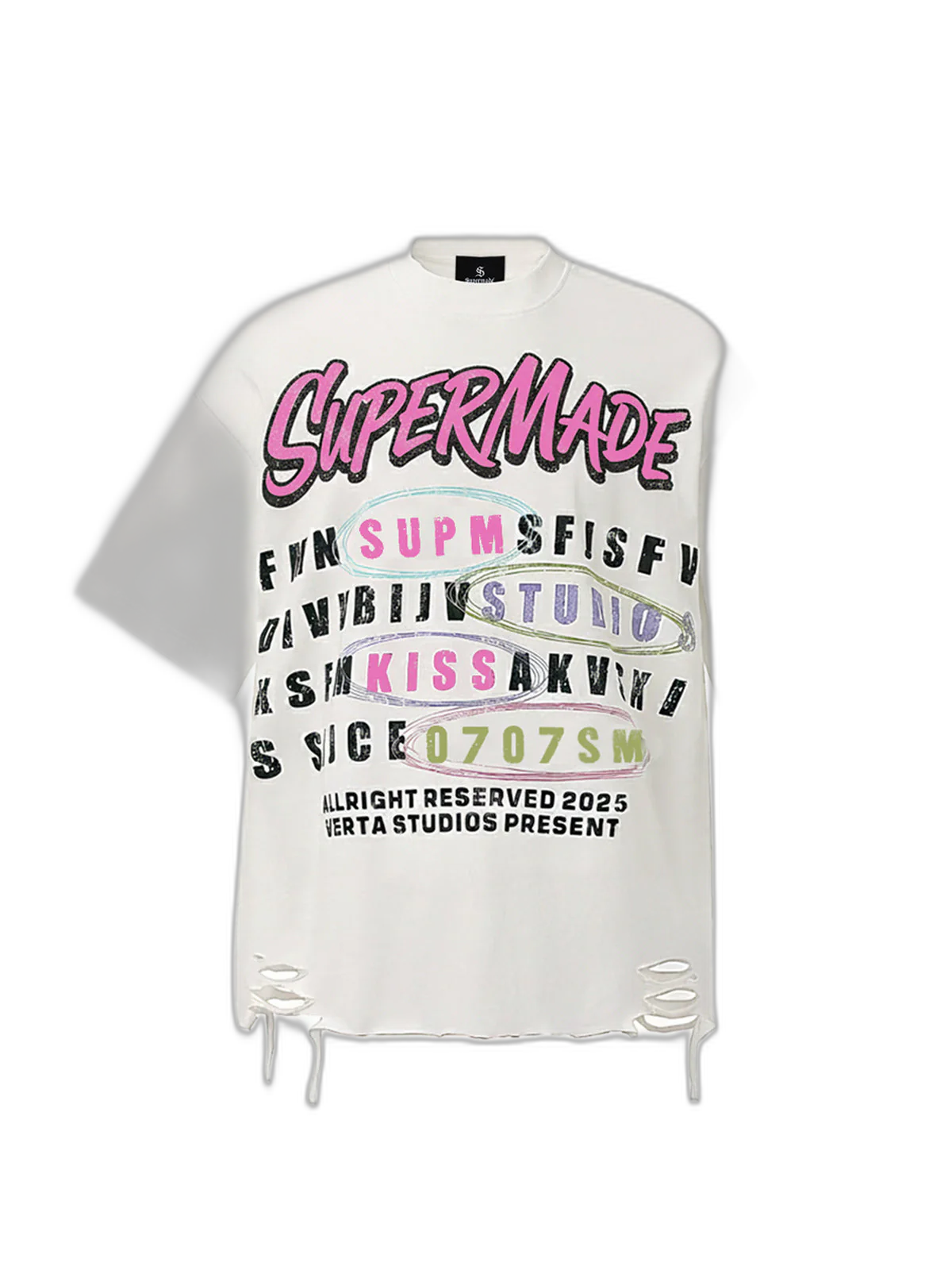 Retro Letter Graphic T-Shirtc